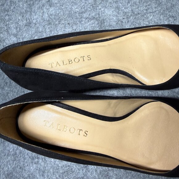 Talbots Erica 50 Pumps - Size 6 - Black Suede Pointy Toe Shoes - Made In Brazil - Picture 7 of 13